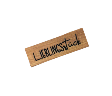 Label - "LIEBLINGSstück" -  ca. 1,5 cm x 4,5 cm - Kunstleder ++ Farbauswahl ++